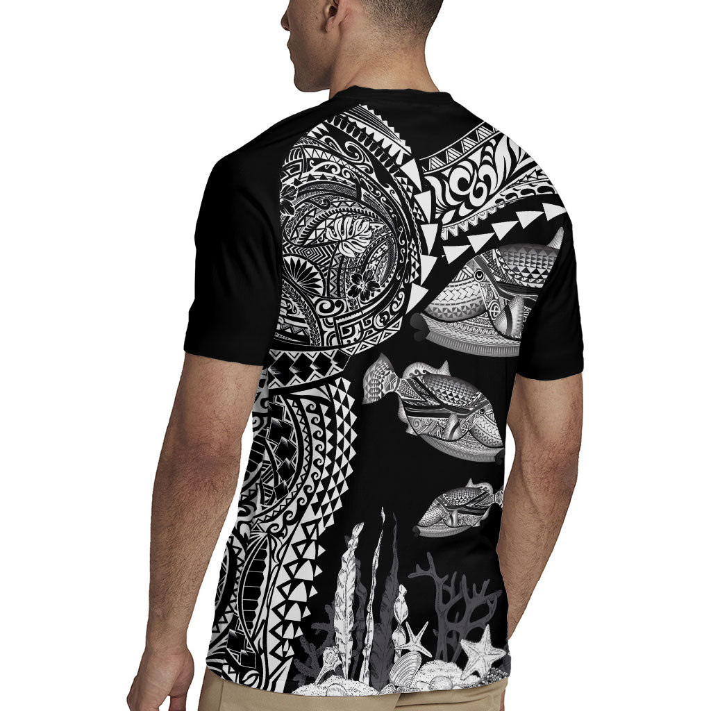 Hawaiian Reef Triggerfish Rugby Jersey Polynesian Art with Tribal Humuhumunukunukuapua'a LT03 - Polynesian Pride