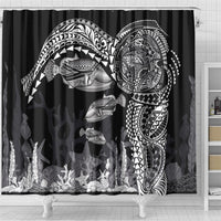 Hawaiian Reef Triggerfish Shower Curtain Polynesian Art with Tribal Humuhumunukunukuapua'a LT03 - Polynesian Pride