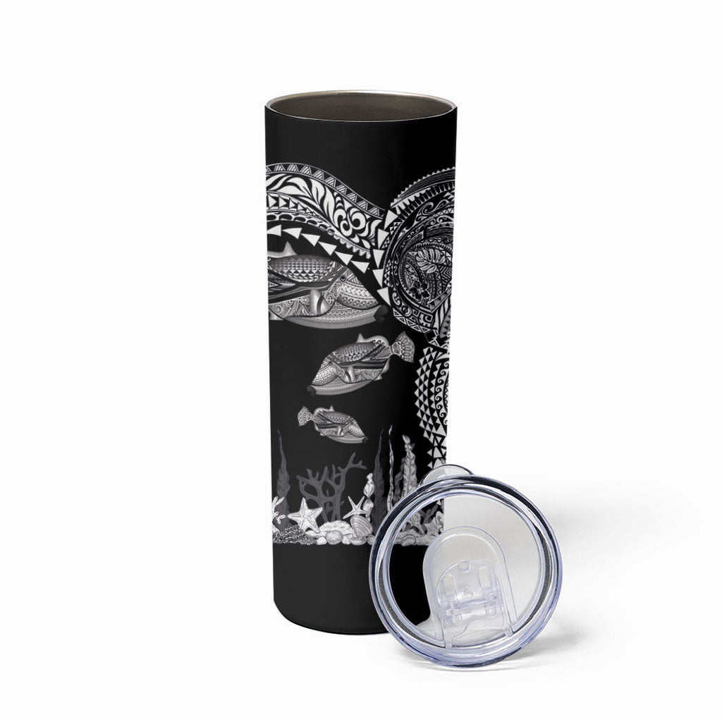 Hawaiian Reef Triggerfish Skinny Tumbler Polynesian Art with Tribal Humuhumunukunukuapua'a LT03 - Polynesian Pride