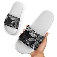 Hawaiian Reef Triggerfish Slide Sandals Polynesian Art with Tribal Humuhumunukunukuapua'a LT03 - Polynesian Pride