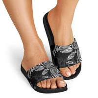 Hawaiian Reef Triggerfish Slide Sandals Polynesian Art with Tribal Humuhumunukunukuapua'a LT03 - Polynesian Pride