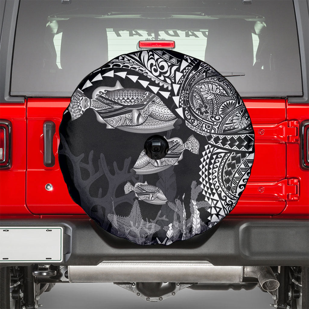 Hawaiian Reef Triggerfish Spare Tire Cover Polynesian Art with Tribal Humuhumunukunukuapua'a LT03 - Polynesian Pride