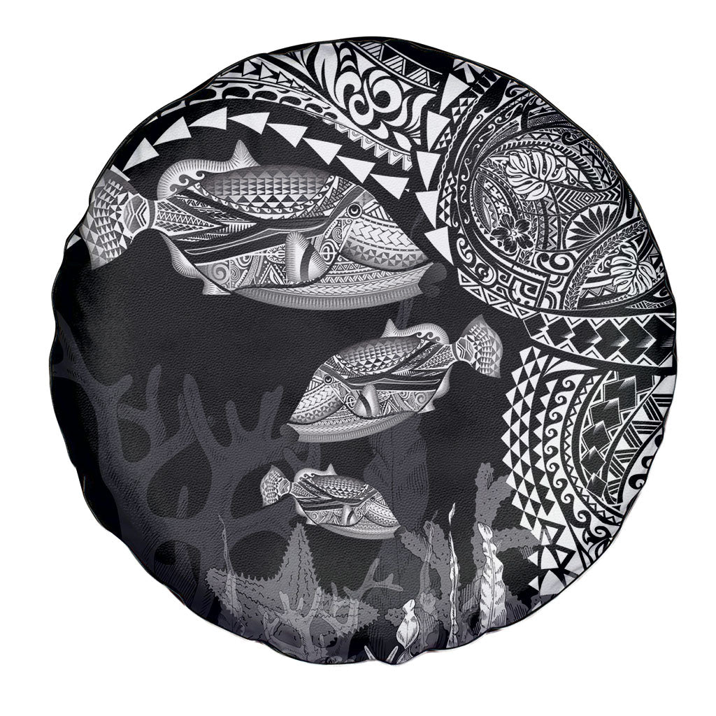 Hawaiian Reef Triggerfish Spare Tire Cover Polynesian Art with Tribal Humuhumunukunukuapua'a LT03 - Polynesian Pride