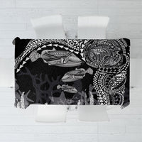 Hawaiian Reef Triggerfish Tablecloth Polynesian Art with Tribal Humuhumunukunukuapua'a LT03 Black - Polynesian Pride