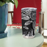 Hawaiian Reef Triggerfish Tumbler Cup Polynesian Art with Tribal Humuhumunukunukuapua'a LT03 - Polynesian Pride