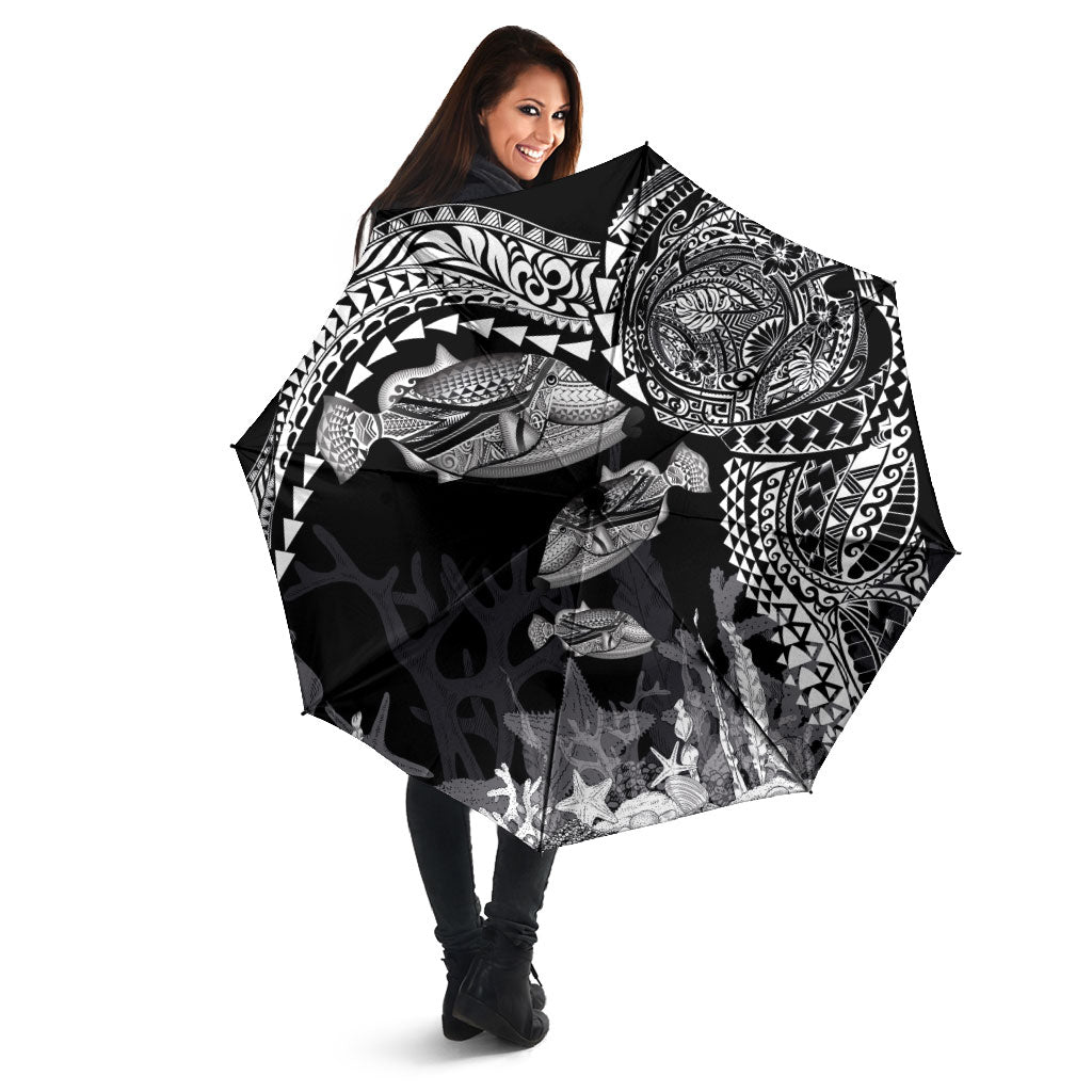Hawaiian Reef Triggerfish Umbrella Polynesian Art with Tribal Humuhumunukunukuapua'a LT03 - Polynesian Pride