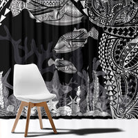 Hawaiian Reef Triggerfish Window Curtain Polynesian Art with Tribal Humuhumunukunukuapua'a LT03 - Polynesian Pride