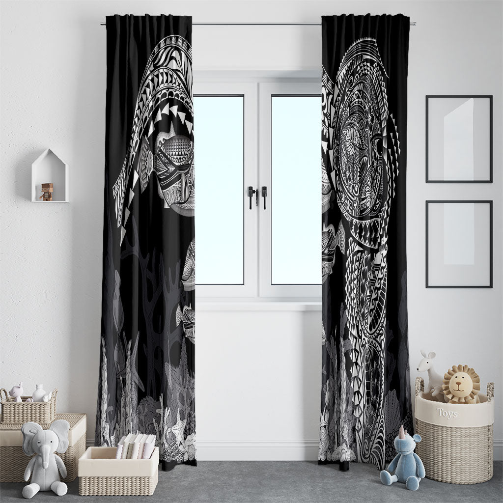 Hawaiian Reef Triggerfish Window Curtain Polynesian Art with Tribal Humuhumunukunukuapua'a LT03 - Polynesian Pride