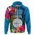 Palau Independence Day Hoodie 1st October 29th Anniversary Polynesian with Jungle Flower LT03 - Polynesian Pride