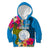 Palau Independence Day Kid Hoodie 1st October 29th Anniversary Polynesian with Jungle Flower LT03 Hoodie Blue - Polynesian Pride
