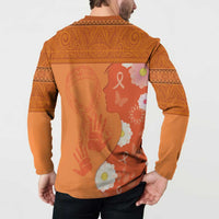 International Day for the Elimination of Violence Against Women Button Sweatshirt Polynesian Pattern