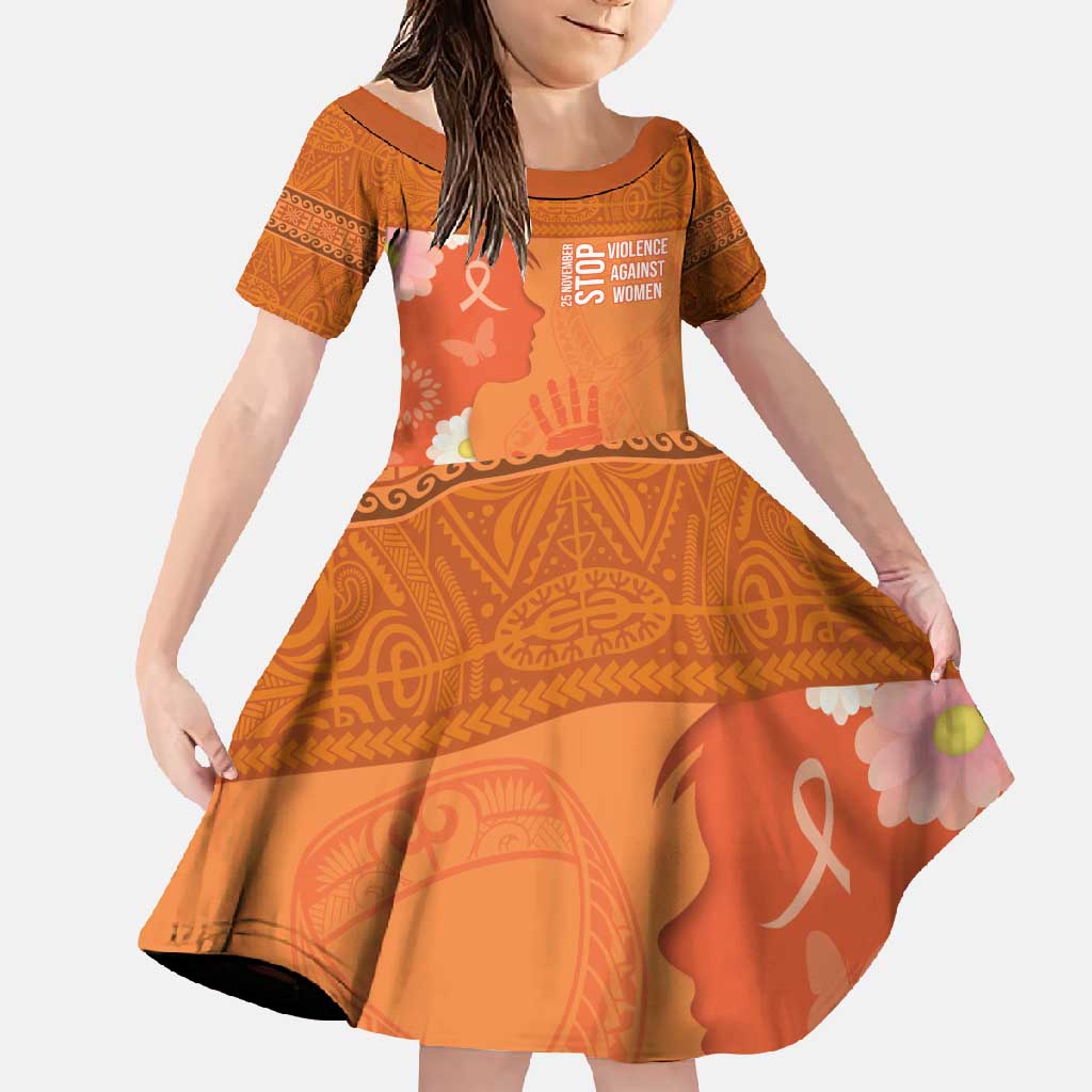 International Day for the Elimination of Violence Against Women Family Matching Tank Maxi Dress and Hawaiian Shirt Polynesian Pattern