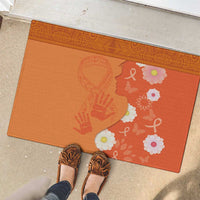 International Day for the Elimination of Violence Against Women Rubber Doormat Polynesian Pattern