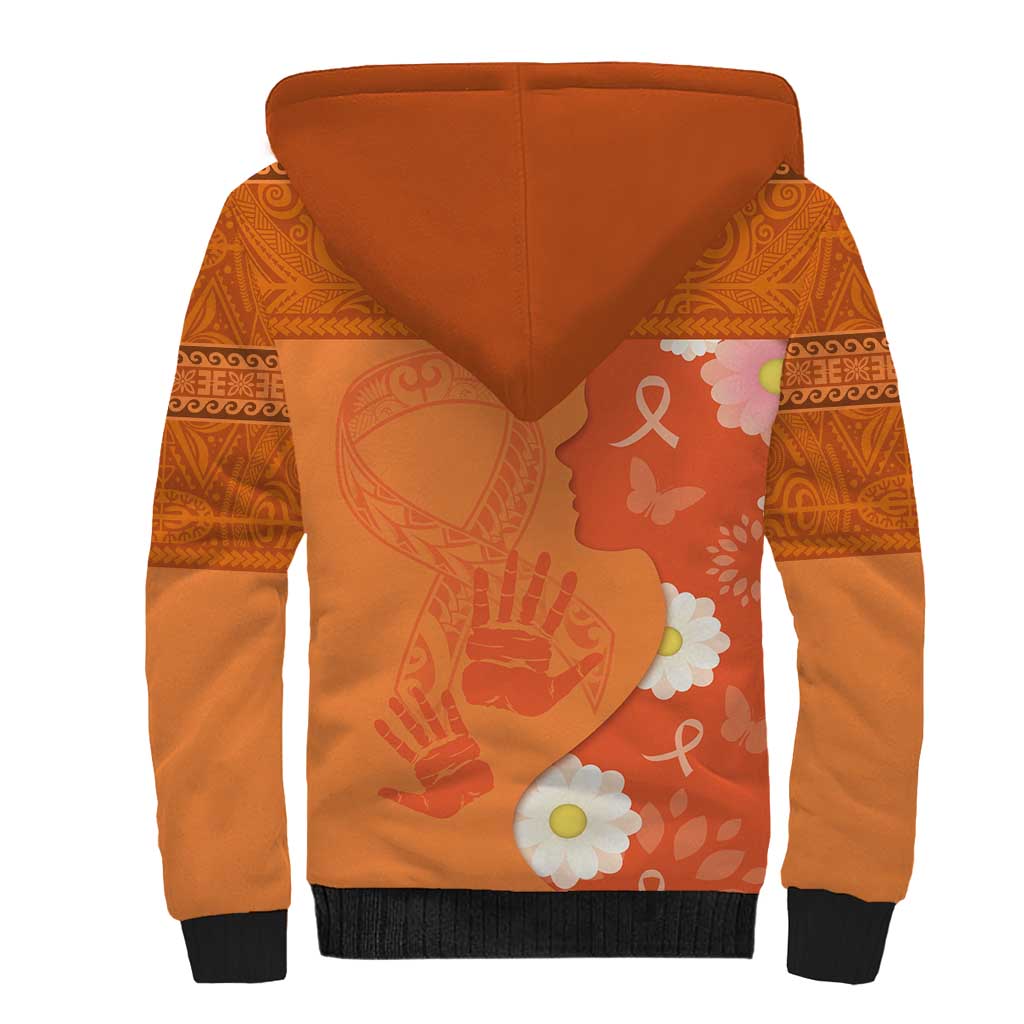 International Day for the Elimination of Violence Against Women Sherpa Hoodie Polynesian Pattern