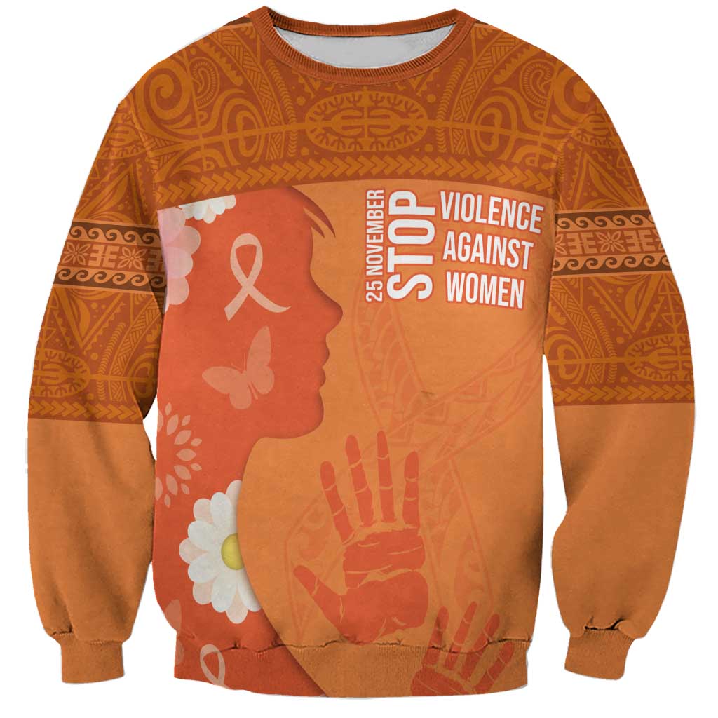 International Day for the Elimination of Violence Against Women Sweatshirt Polynesian Pattern