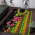 Hawaiian Independence Day Area Rug Kanaka Maoli Symbols With Tapa Motifs and Tropical Plants - Polynesian Pride