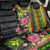 Hawaiian Independence Day Back Car Seat Cover Kanaka Maoli Symbols With Tapa Motifs and Tropical Plants - Polynesian Pride