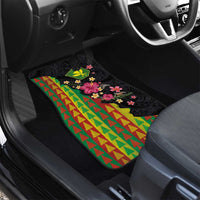 Hawaiian Independence Day Car Mats Kanaka Maoli Symbols With Tapa Motifs and Tropical Plants - Polynesian Pride