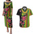 Hawaiian Independence Day Couples Matching Puletasi and Hawaiian Shirt Kanaka Maoli Symbols With Tapa Motifs and Tropical Plants - Polynesian Pride
