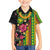 Hawaiian Independence Day Family Matching Long Sleeve Bodycon Dress and Hawaiian Shirt Kanaka Maoli Symbols With Tapa Motifs and Tropical Plants - Polynesian Pride