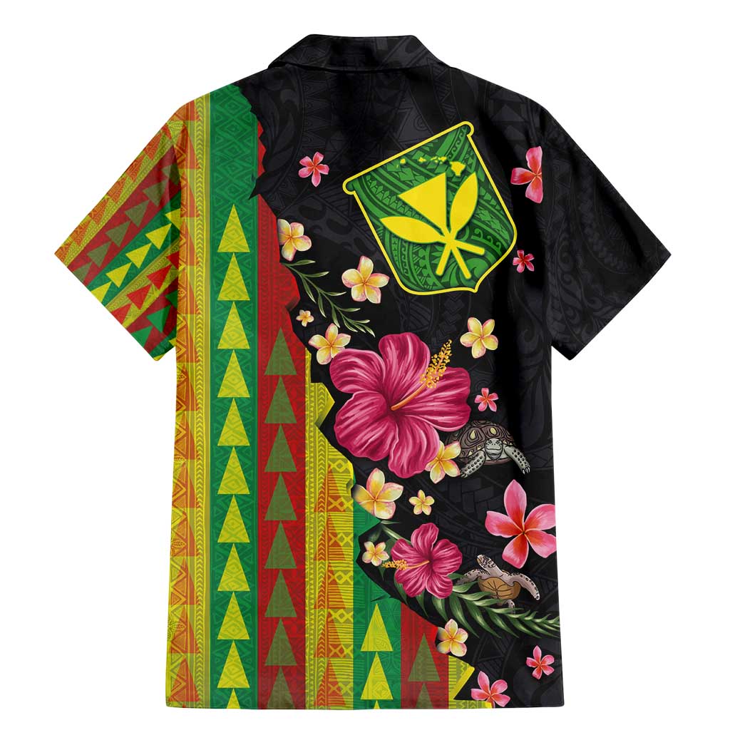 Hawaiian Independence Day Family Matching Mermaid Dress and Hawaiian Shirt Kanaka Maoli Symbols With Tapa Motifs and Tropical Plants - Polynesian Pride