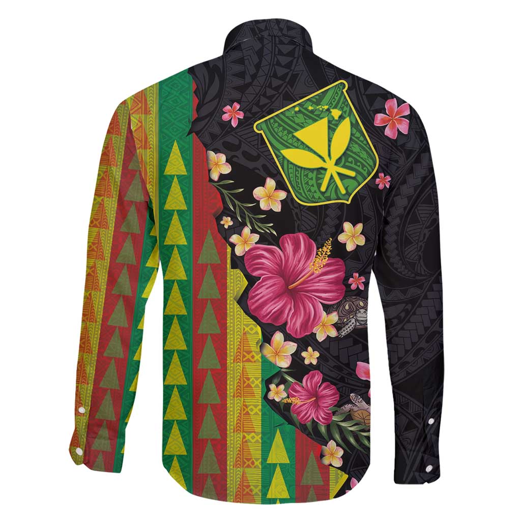 Hawaiian Independence Day Family Matching Short Sleeve Bodycon Dress and Hawaiian Shirt Kanaka Maoli Symbols With Tapa Motifs and Tropical Plants - Polynesian Pride