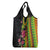 Hawaiian Independence Day Grocery Bag Kanaka Maoli Symbols With Tapa Motifs and Tropical Plants - Polynesian Pride