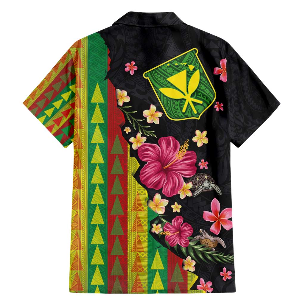 Hawaiian Independence Day Hawaiian Shirt Kanaka Maoli Symbols With Tapa Motifs and Tropical Plants - Polynesian Pride