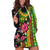 Hawaiian Independence Day Hoodie Dress Kanaka Maoli Symbols With Tapa Motifs and Tropical Plants - Polynesian Pride