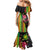 Hawaiian Independence Day Mermaid Dress Kanaka Maoli Symbols With Tapa Motifs and Tropical Plants - Polynesian Pride