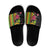 Hawaiian Independence Day Slide Sandals Kanaka Maoli Symbols With Tapa Motifs and Tropical Plants - Polynesian Pride