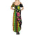 Hawaiian Independence Day Summer Maxi Dress Kanaka Maoli Symbols With Tapa Motifs and Tropical Plants - Polynesian Pride