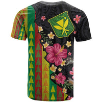 Hawaiian Independence Day T Shirt Kanaka Maoli Symbols With Tapa Motifs and Tropical Plants - Polynesian Pride