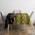 Hawaiian Independence Day Tablecloth Kanaka Maoli Symbols With Tapa Motifs and Tropical Plants - Polynesian Pride