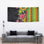 Hawaiian Independence Day Tapestry Kanaka Maoli Symbols With Tapa Motifs and Tropical Plants - Polynesian Pride