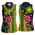 Hawaiian Independence Day Women Sleeveless Polo Shirt Kanaka Maoli Symbols With Tapa Motifs and Tropical Plants - Polynesian Pride