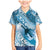 Personalised New Zealand Aotearoa Darts Masters Family Matching Mermaid Dress and Hawaiian Shirt Maori Art Tattoo with Tribal Dart Symbol Blue - Polynesian Pride