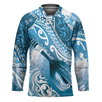 Personalised New Zealand Aotearoa Darts Masters Hockey Jersey Maori Art Tattoo with Tribal Dart Symbol Blue - Polynesian Pride