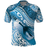 Personalised New Zealand Aotearoa Darts Masters Polo Shirt Maori Art Tattoo with Tribal Dart Symbol Blue - Polynesian Pride