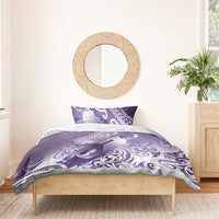 Personalised New Zealand Aotearoa Darts Masters Bedding Set Maori Art Tattoo with Tribal Dart Symbol Purple - Polynesian Pride