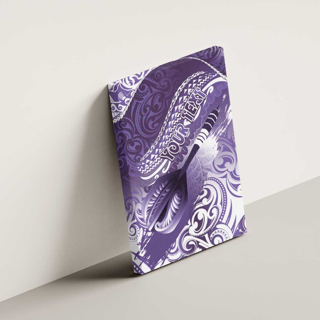 Personalised New Zealand Aotearoa Darts Masters Canvas Wall Art Maori Art Tattoo with Tribal Dart Symbol Purple - Polynesian Pride