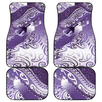 Personalised New Zealand Aotearoa Darts Masters Car Mats Maori Art Tattoo with Tribal Dart Symbol Purple - Polynesian Pride