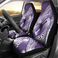 Personalised New Zealand Aotearoa Darts Masters Car Seat Cover Maori Art Tattoo with Tribal Dart Symbol Purple - Polynesian Pride