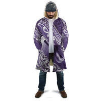 Personalised New Zealand Aotearoa Darts Masters Cloak Maori Art Tattoo with Tribal Dart Symbol Purple - Polynesian Pride