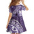 Personalised New Zealand Aotearoa Darts Masters Family Matching Long Sleeve Bodycon Dress and Hawaiian Shirt Maori Art Tattoo with Tribal Dart Symbol Purple - Polynesian Pride