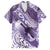 Personalised New Zealand Aotearoa Darts Masters Family Matching Long Sleeve Bodycon Dress and Hawaiian Shirt Maori Art Tattoo with Tribal Dart Symbol Purple - Polynesian Pride