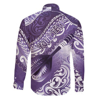 Personalised New Zealand Aotearoa Darts Masters Family Matching Puletasi and Hawaiian Shirt Maori Art Tattoo with Tribal Dart Symbol Purple - Polynesian Pride
