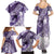 Personalised New Zealand Aotearoa Darts Masters Family Matching Summer Maxi Dress and Hawaiian Shirt Maori Art Tattoo with Tribal Dart Symbol Purple - Polynesian Pride