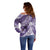 Personalised New Zealand Aotearoa Darts Masters Off Shoulder Sweater Maori Art Tattoo with Tribal Dart Symbol Purple - Polynesian Pride