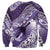 Personalised New Zealand Aotearoa Darts Masters Sweatshirt Maori Art Tattoo with Tribal Dart Symbol Purple - Polynesian Pride